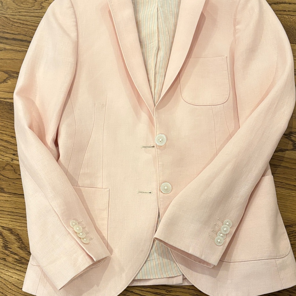 Gant Linen Pink Striped Blazer